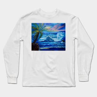 Tropical Hawaiian Sunset Long Sleeve T-Shirt